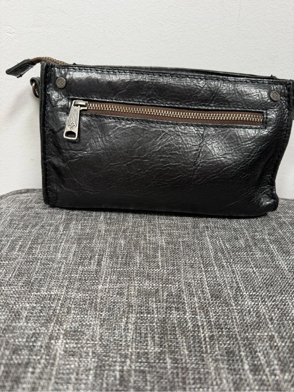 Patricia Nash Turati Black Leather Purse No Crossbody Strap Excellent Condition